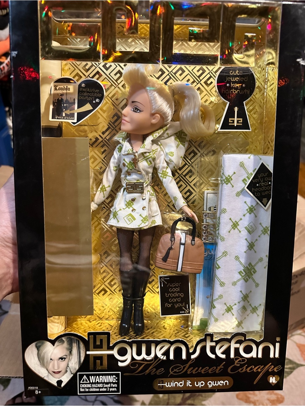 Harajuku Lovers Gwen Stefani Doll Artwork - Black with Gold Accents